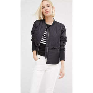 Cheap Monday Parole Quilted Bomber Jacket Size Medium